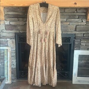 Light Brown Flowy Doen Dress Sz Small